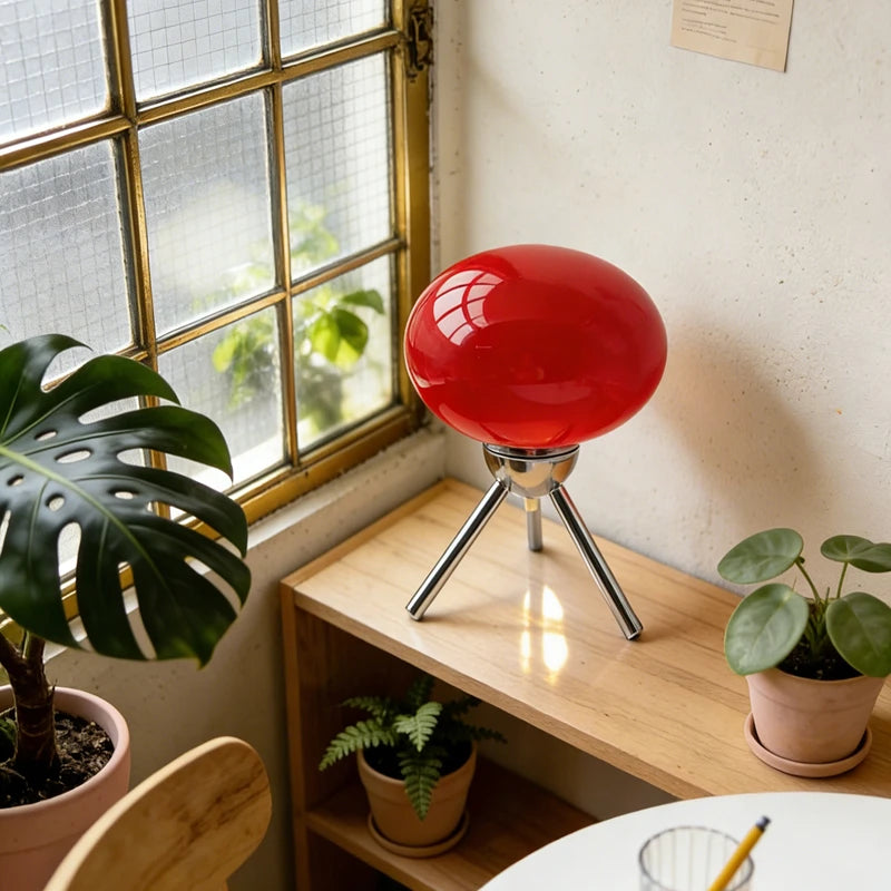 Modern Table Lamp for Bedroom - Glass shade