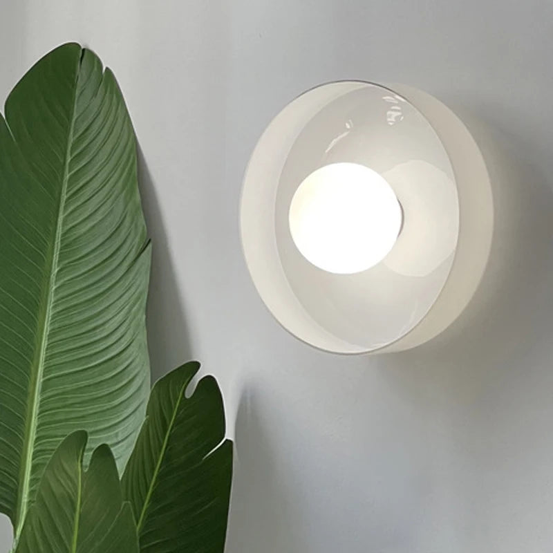 Minimalist Wall Light for Bedroom - Glass shade