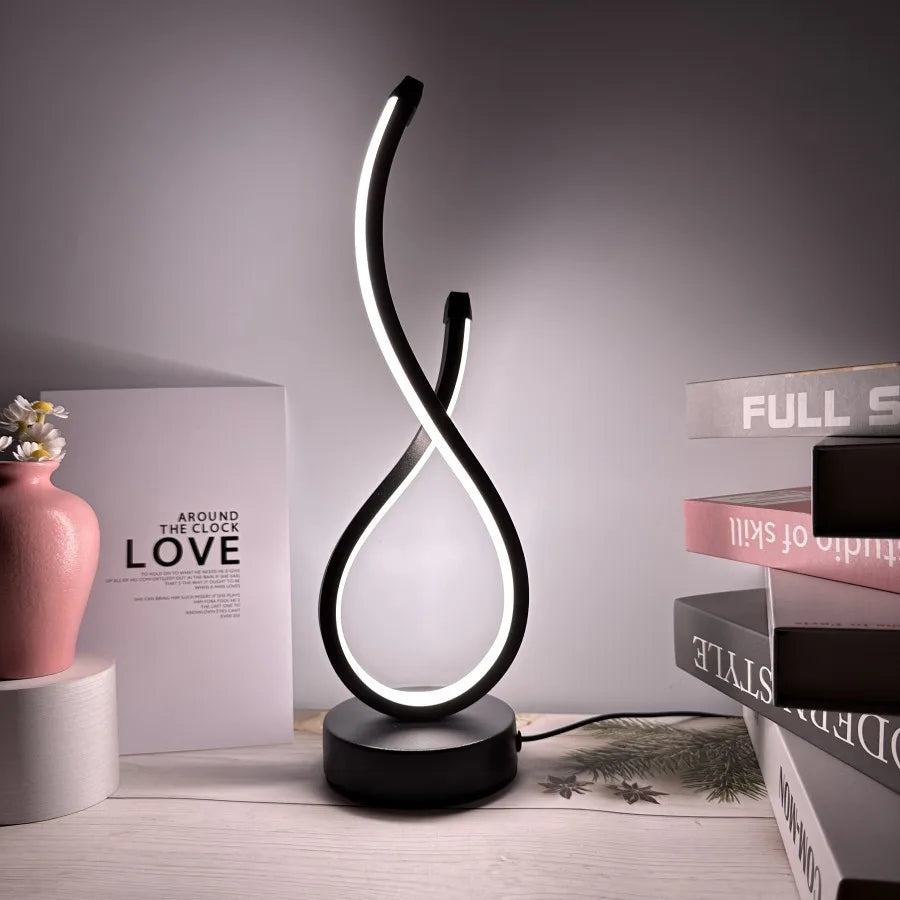 Modern LED Night Light for Bedroom - Gentle Nightstand Glow & Low-Glare Design