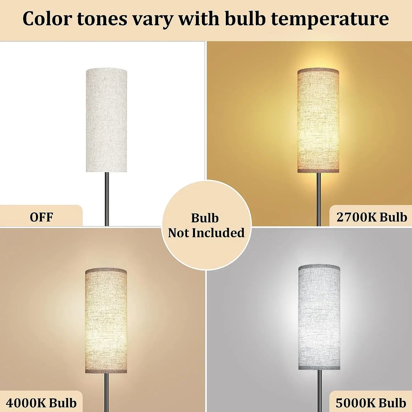 Modern Floor Lamp for Bedroom - Foot pedal switch