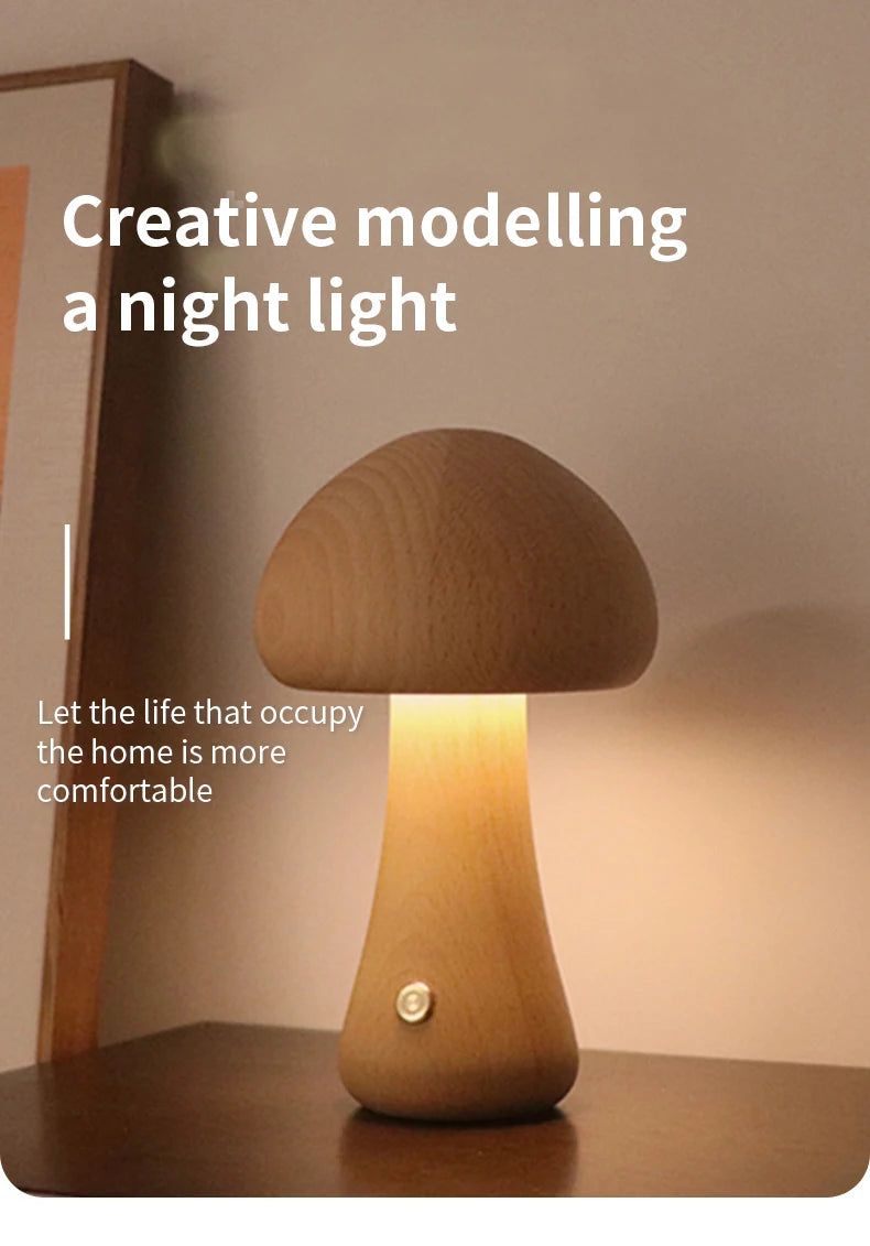 Modern LED Night Light for Bedroom - USB powered & Touch control