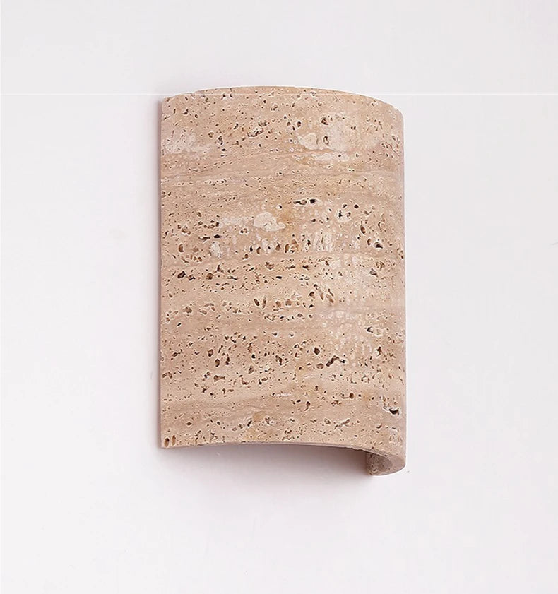 Minimalist Wall Sconce for Bedroom - Marble-effect finish