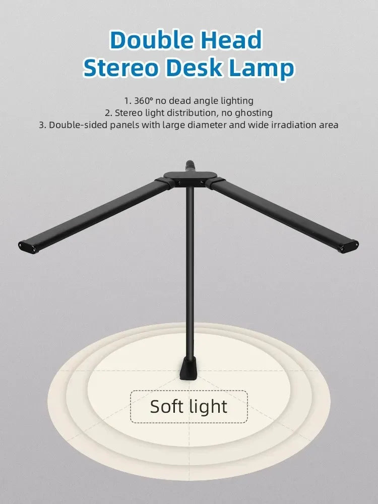Modern LED Desk Lamp for Home Office - Stepless dimmable & Adjustable positioning