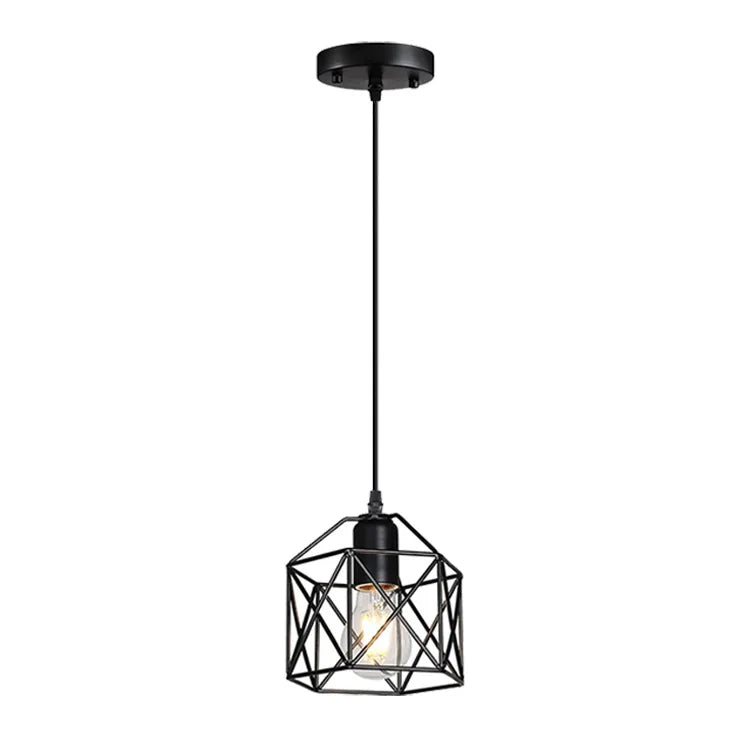 Modern Pendant Chandelier for Restaurant - Wrought iron frame