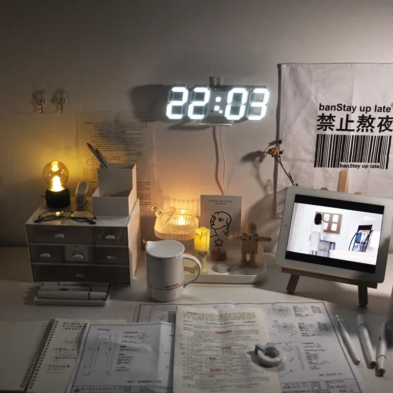 Modern LED Alarm Clock for Bedroom - Adjustable positioning