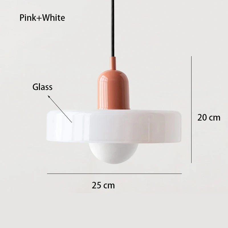 Nordic Pendant Chandelier for Bedroom - Glass shade