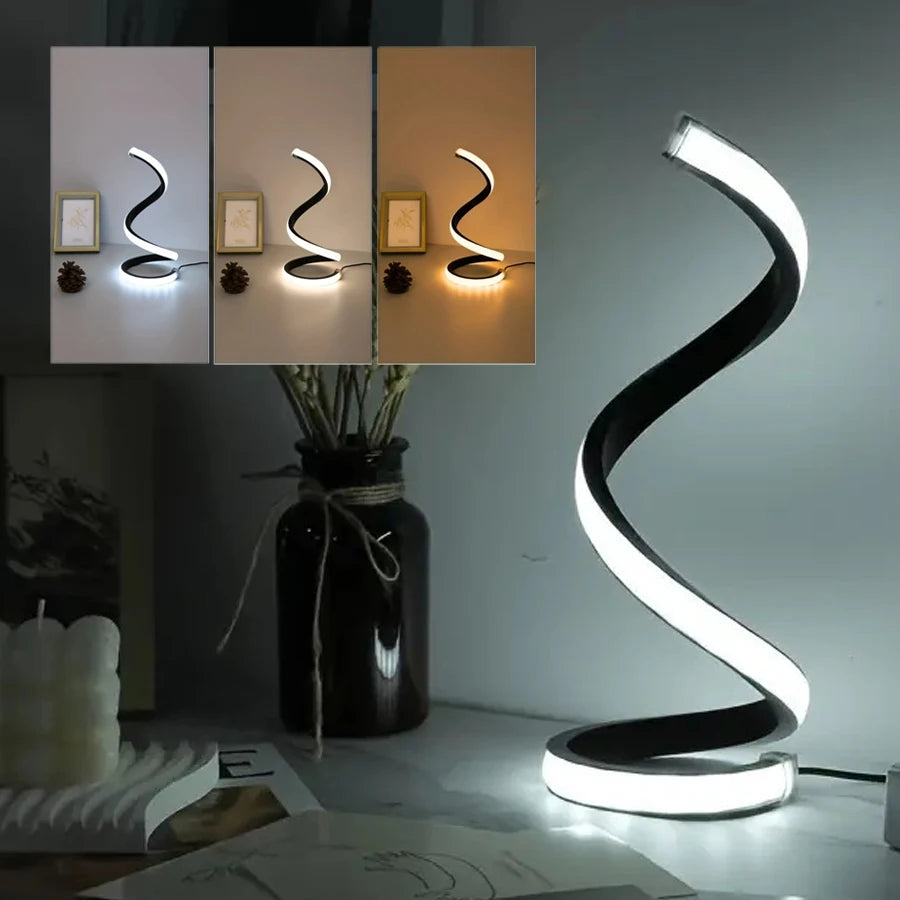 Minimalist LED Desk Lamp for Bedroom - Stepless dimmable & Motion sensor activated