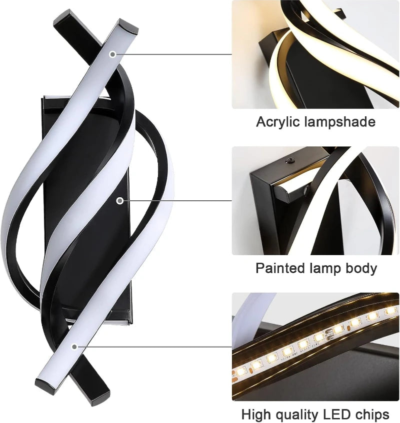 Modern Wall Sconce for Bedroom - Motion sensor activated