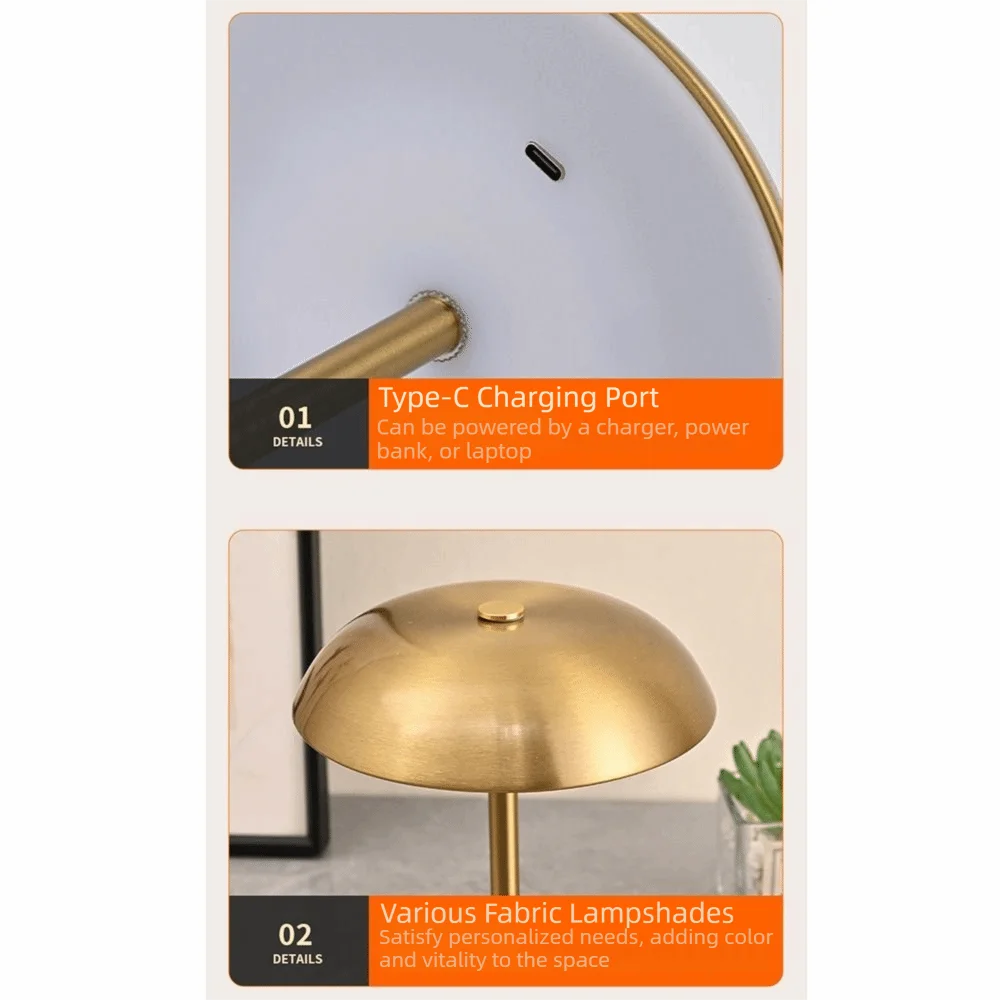 Modern Table Lamp for Home - Touch control & Stepless dimmable
