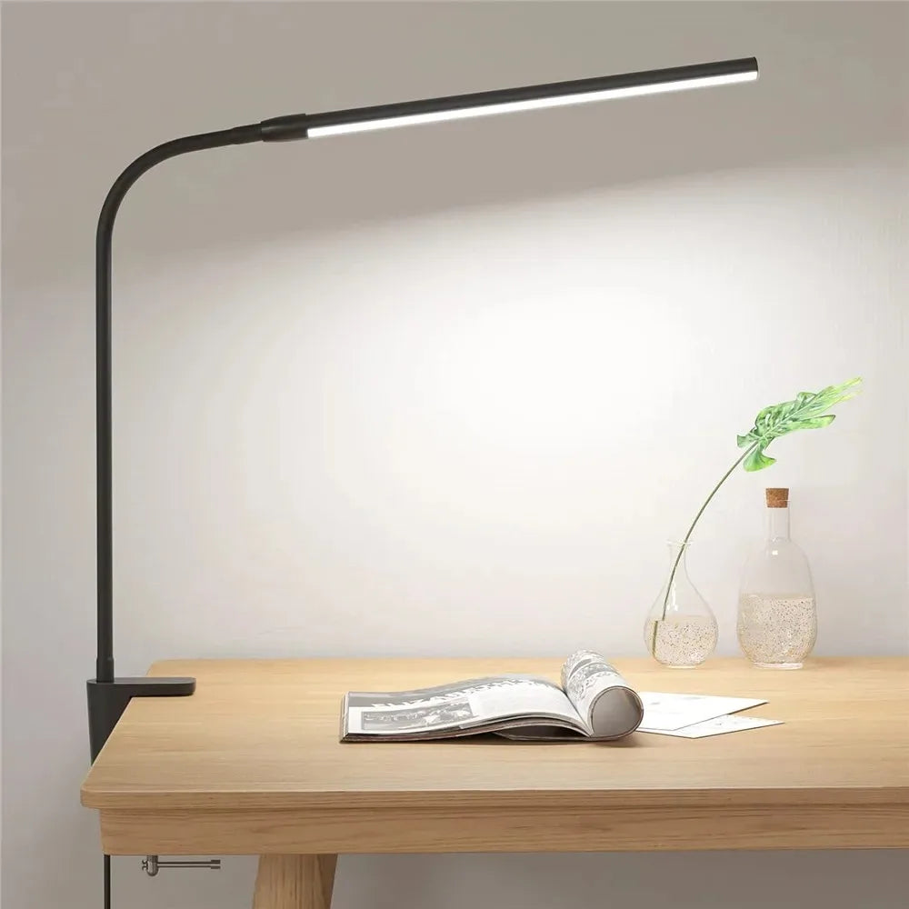 Modern LED Desk Lamp for Home Office - Stepless dimmable & Adjustable positioning