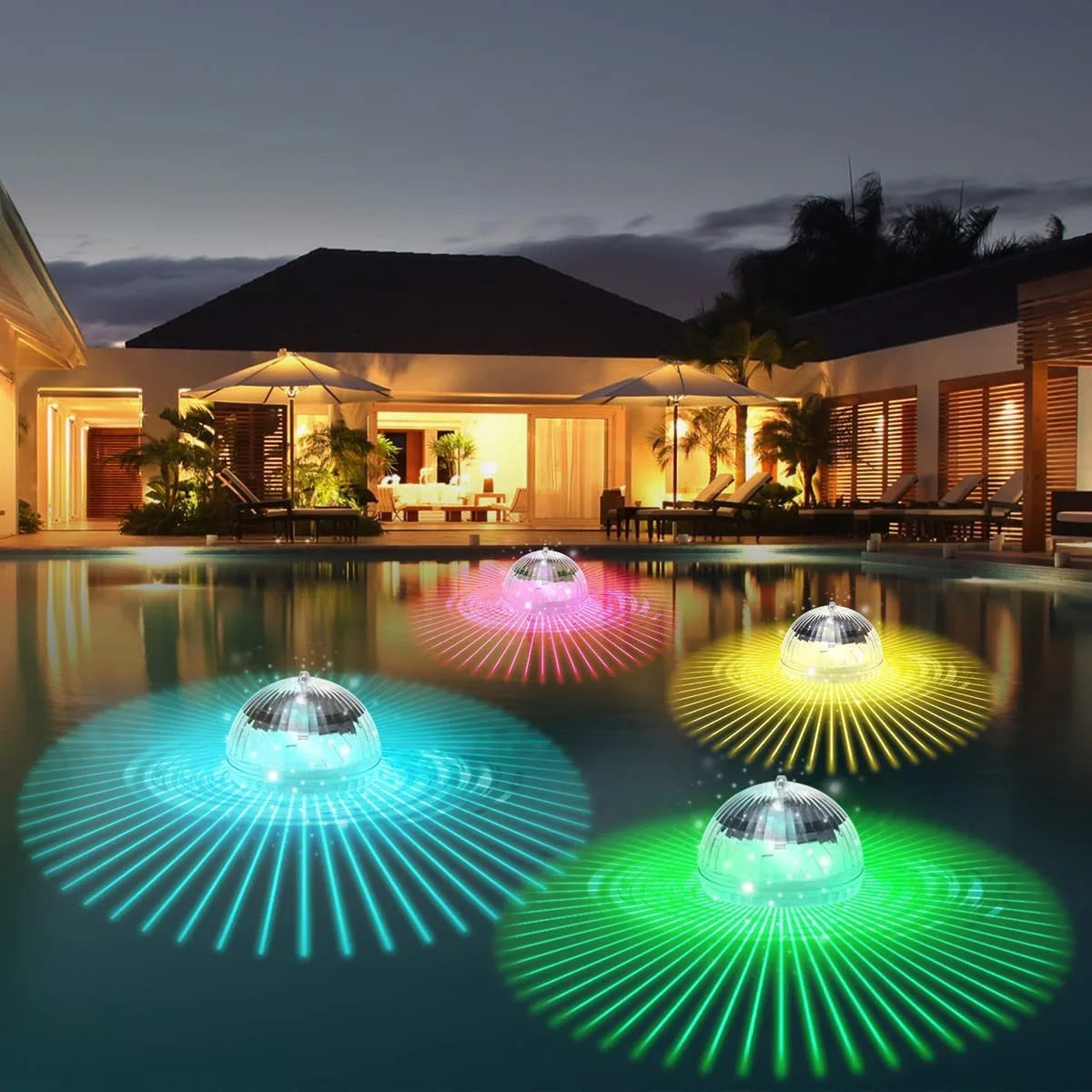 Modern Solar Outdoor Light for Pool - Waterproof / weatherproof & Solar powered