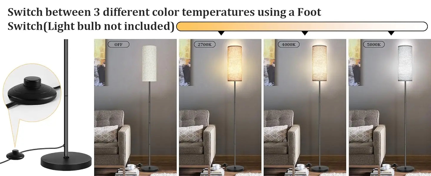 Modern Floor Lamp for Bedroom - Foot pedal switch
