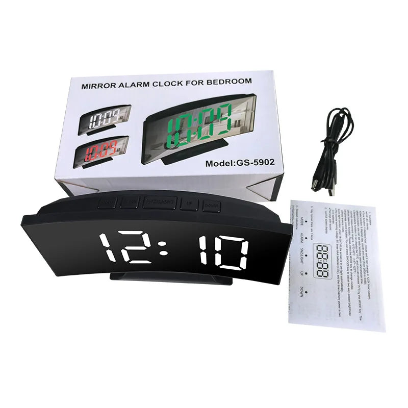 Modern LED Alarm Clock for Home - Easy-Read Large Display & Clean Minimalist Face