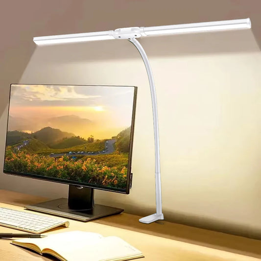 Modern LED Desk Lamp for Home Office - Stepless dimmable & Adjustable positioning