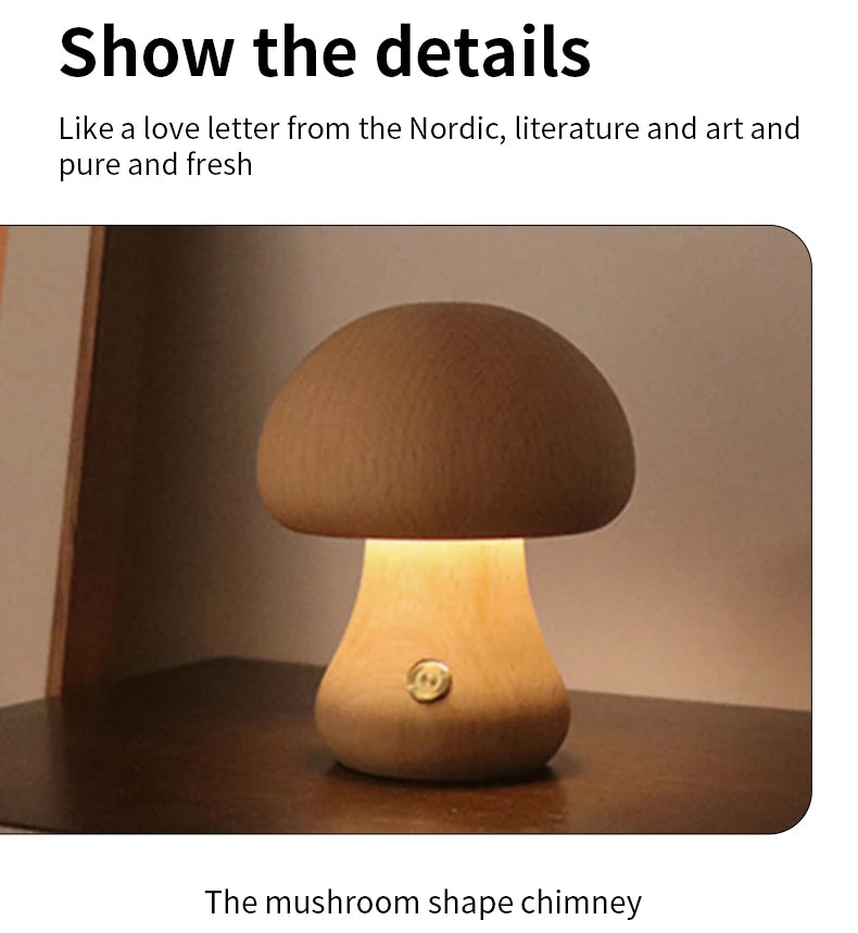 Modern LED Night Light for Bedroom - USB powered & Touch control