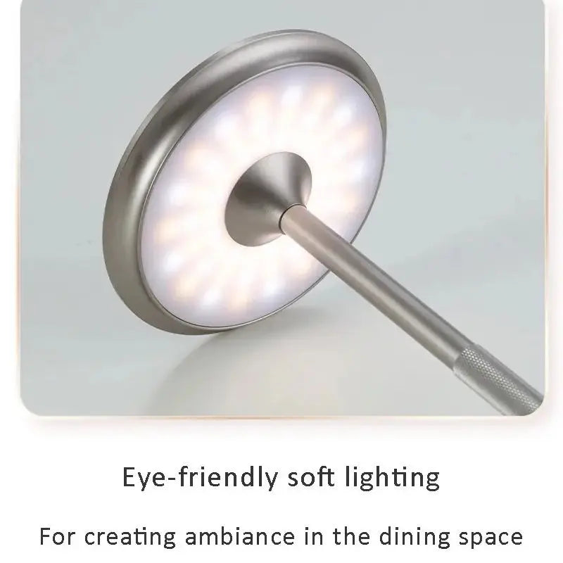 Retro LED Desk Lamp for Home - Rechargeable battery & Wireless charging