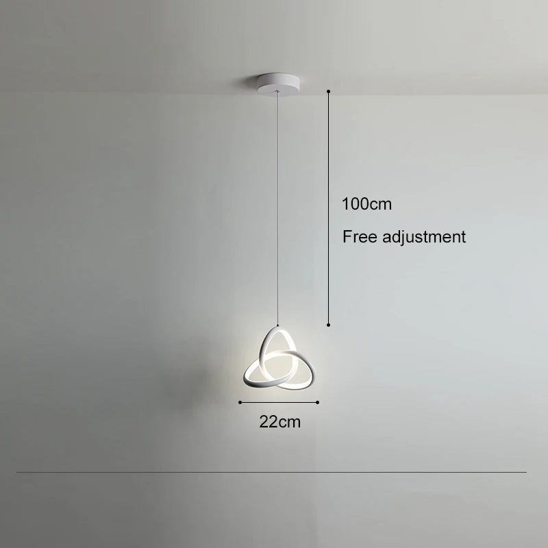 Minimalist Pendant Chandelier for Bedroom - Statement Ceiling Piece & Layered Ambient Glow