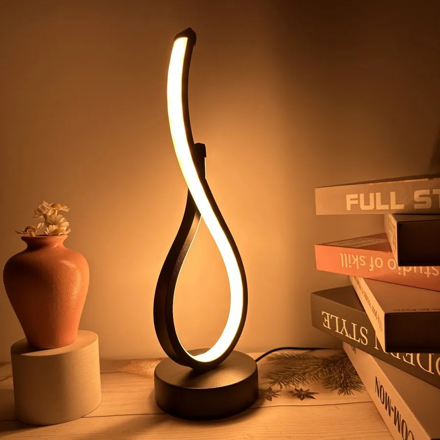 Modern LED Night Light for Bedroom - Gentle Nightstand Glow & Low-Glare Design