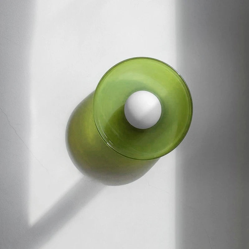 Minimalist Wall Light for Bedroom - Glass shade