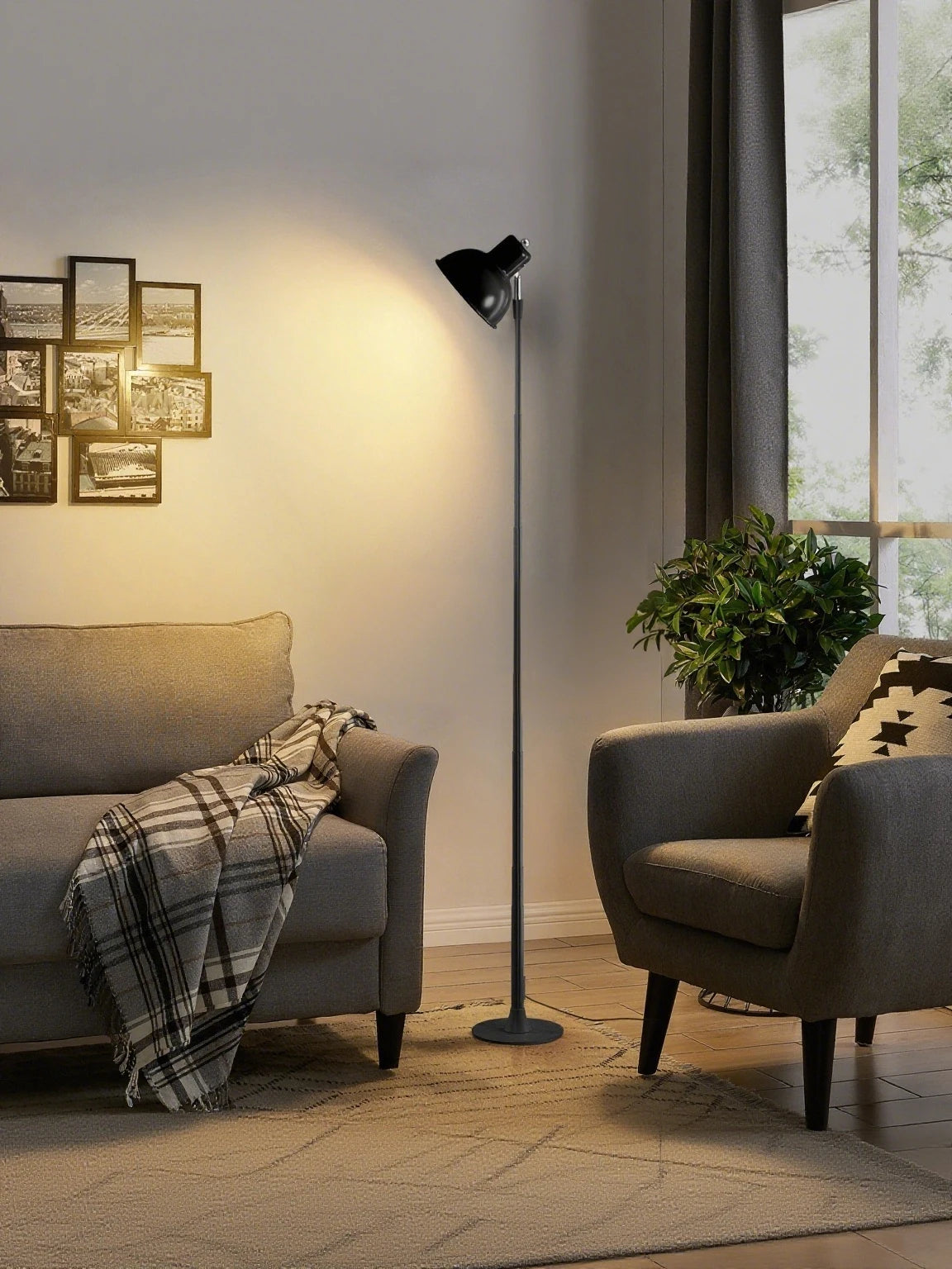 Modern Floor Lamp for Bedroom - USB powered & Stepless dimmable