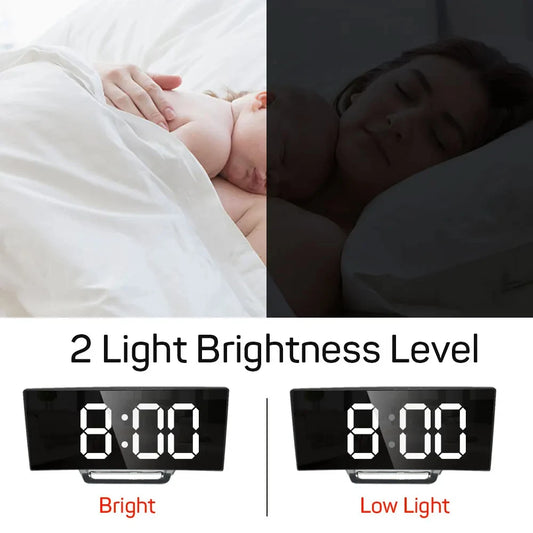 Modern LED Alarm Clock for Home - Easy-Read Large Display & Clean Minimalist Face