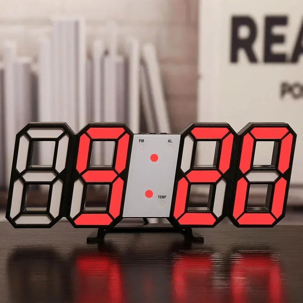 Modern LED Alarm Clock for Bedroom - Adjustable positioning