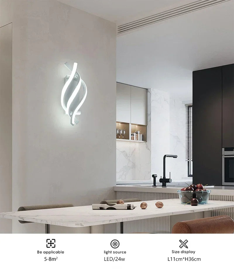 Modern Wall Sconce for Bedroom - Motion sensor activated