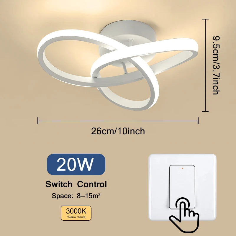 Modern Pendant Chandelier for Bedroom - 3 color temperature modes