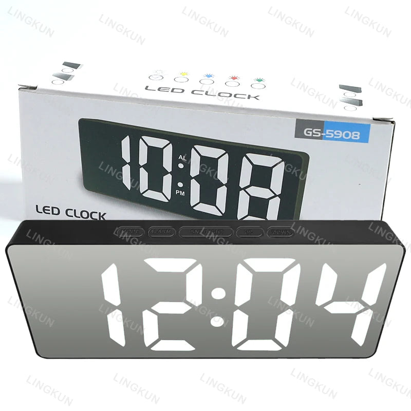 Modern LED Alarm Clock for Home - Easy-Read Large Display & Clean Minimalist Face