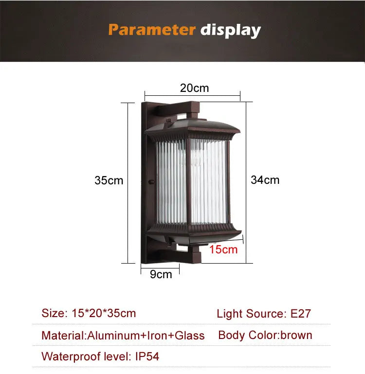 Modern Wall Sconce for Hotel - Waterproof / weatherproof