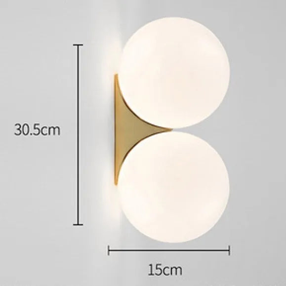 Minimalist Wall Sconce for Living Room - Glass shade