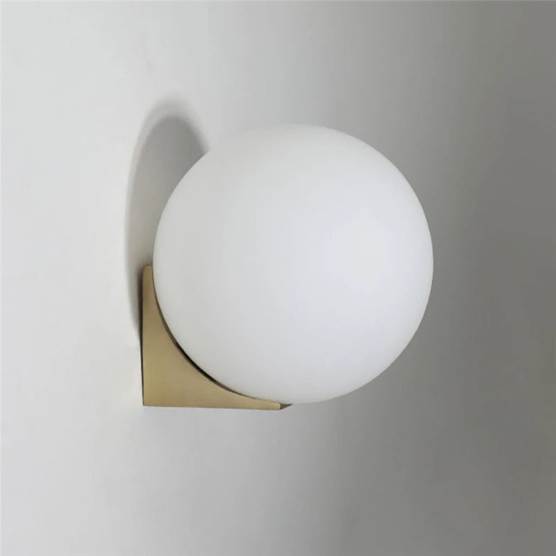 Minimalist Wall Sconce for Living Room - Glass shade