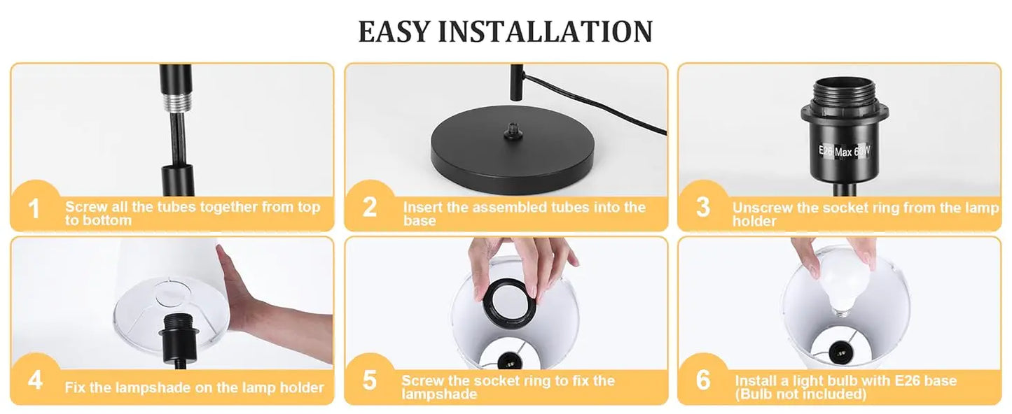 Modern Floor Lamp for Bedroom - Foot pedal switch