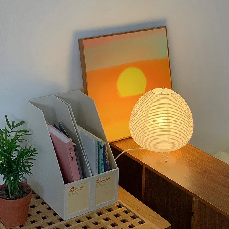 Modern Table Lamp for Bedroom - Paper lampshade