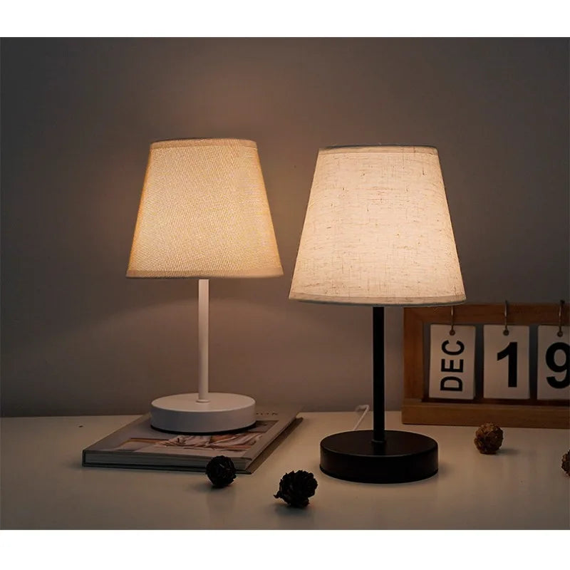 Modern LED Desk Lamp for Bedroom - USB powered & Natural wood finish