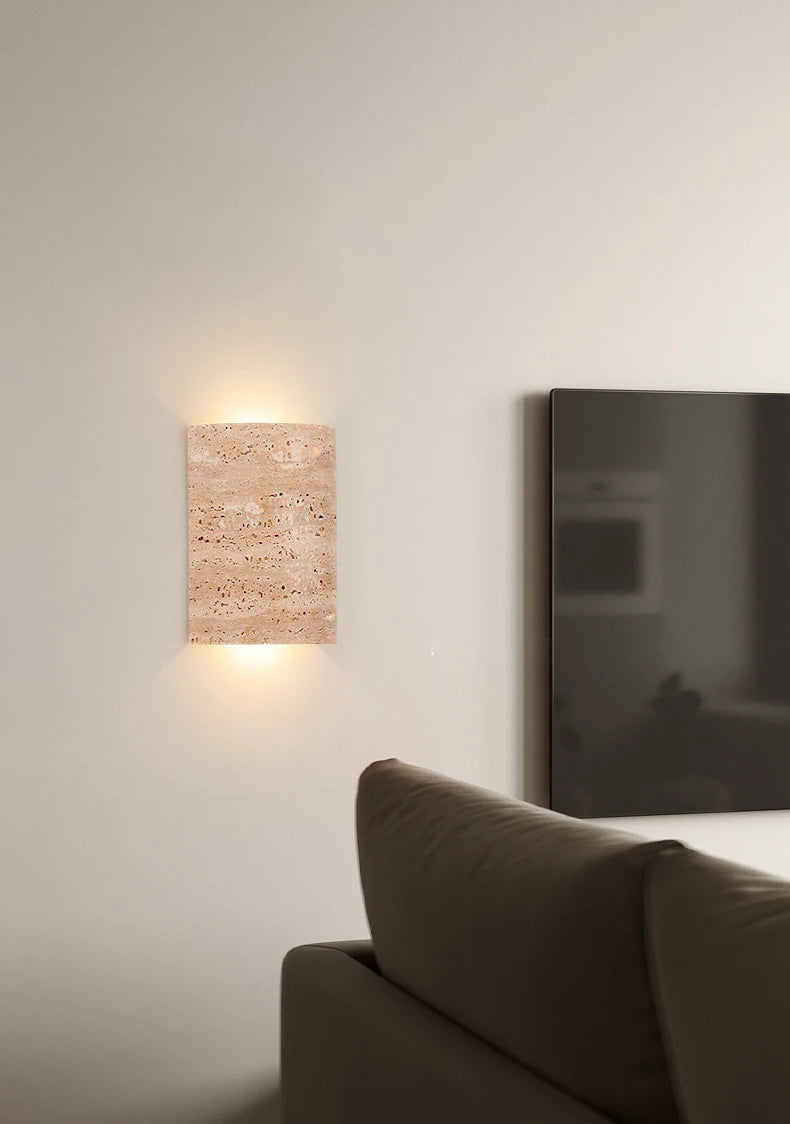 Minimalist Wall Sconce for Bedroom - Marble-effect finish