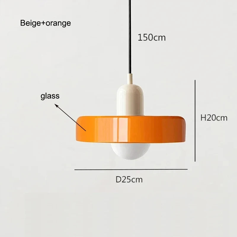Nordic Pendant Chandelier for Bedroom - Glass shade