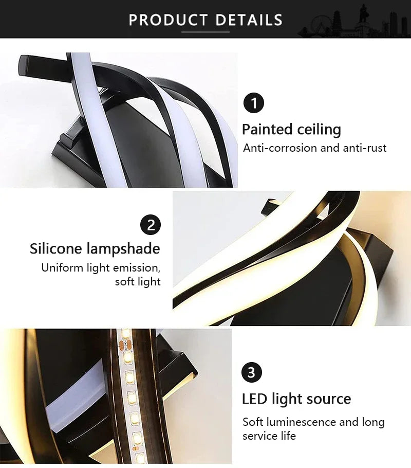Modern Wall Sconce for Bedroom - Motion sensor activated