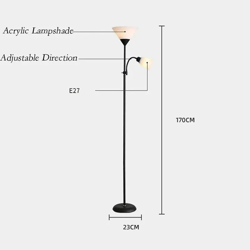 Minimalist Floor Lamp for Bedroom - E27 bulb fitting