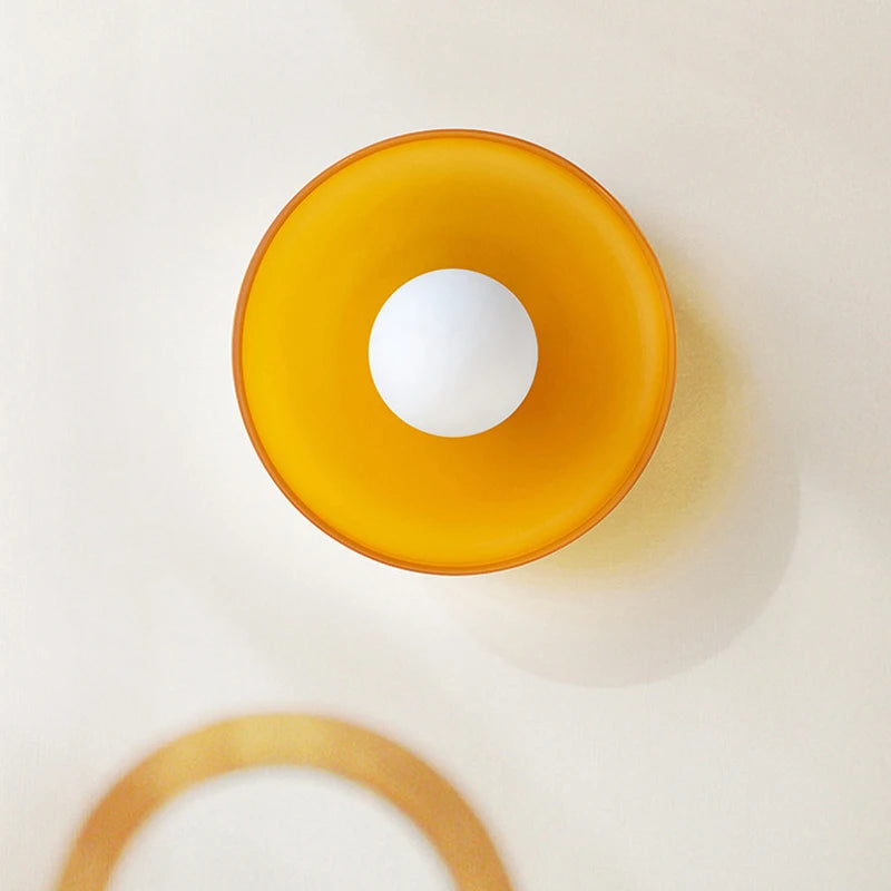 Minimalist Wall Light for Bedroom - Glass shade