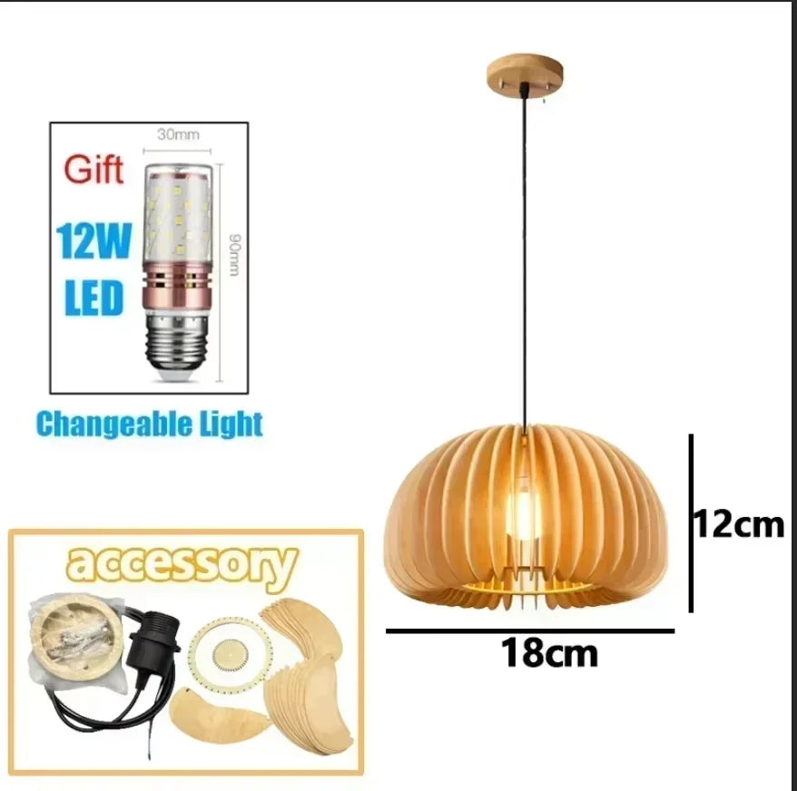 Modern Pendant Chandelier for Bedroom - Handwoven bamboo/rattan