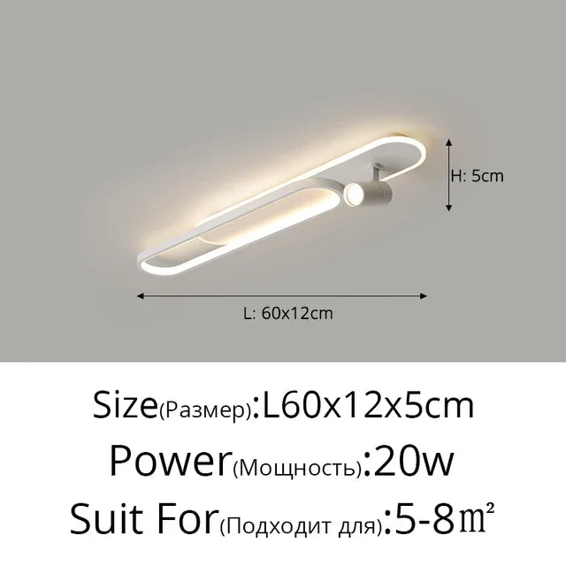 Minimalist Ceiling Light for Bedroom - Adjustable spotlights
