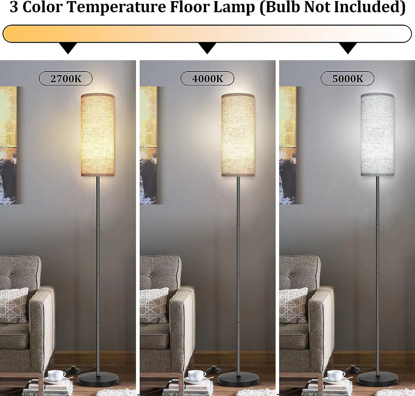 Modern Floor Lamp for Bedroom - Foot pedal switch