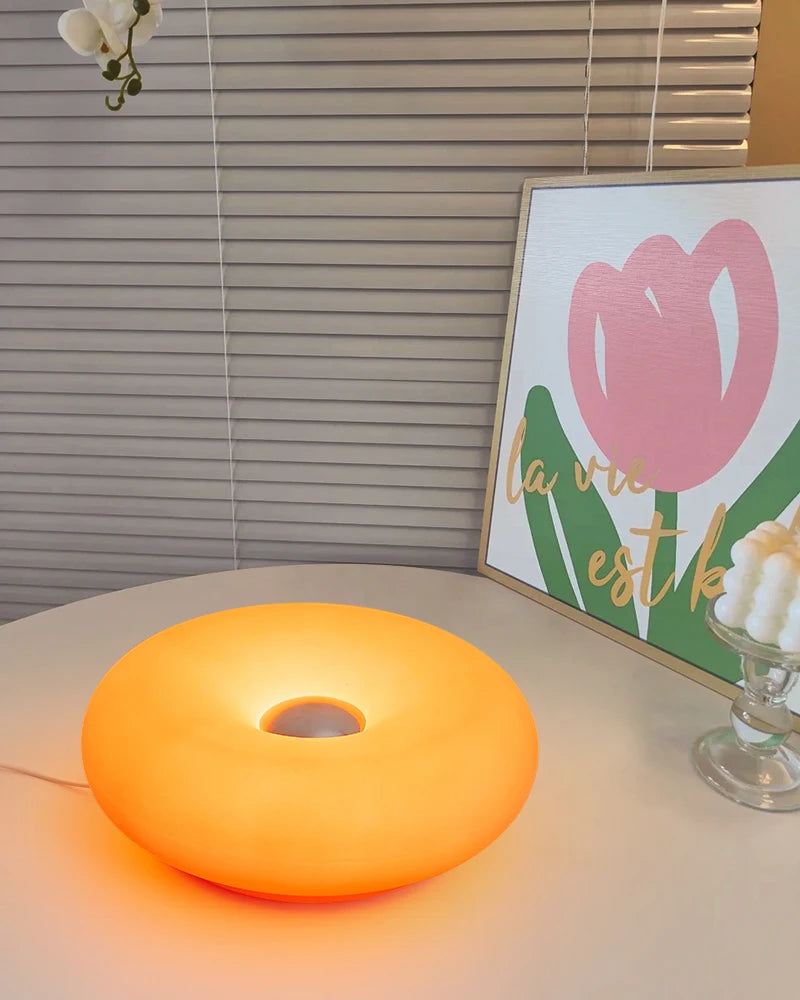 Bauhaus Table Lamp for Bedroom - USB powered & Glass shade