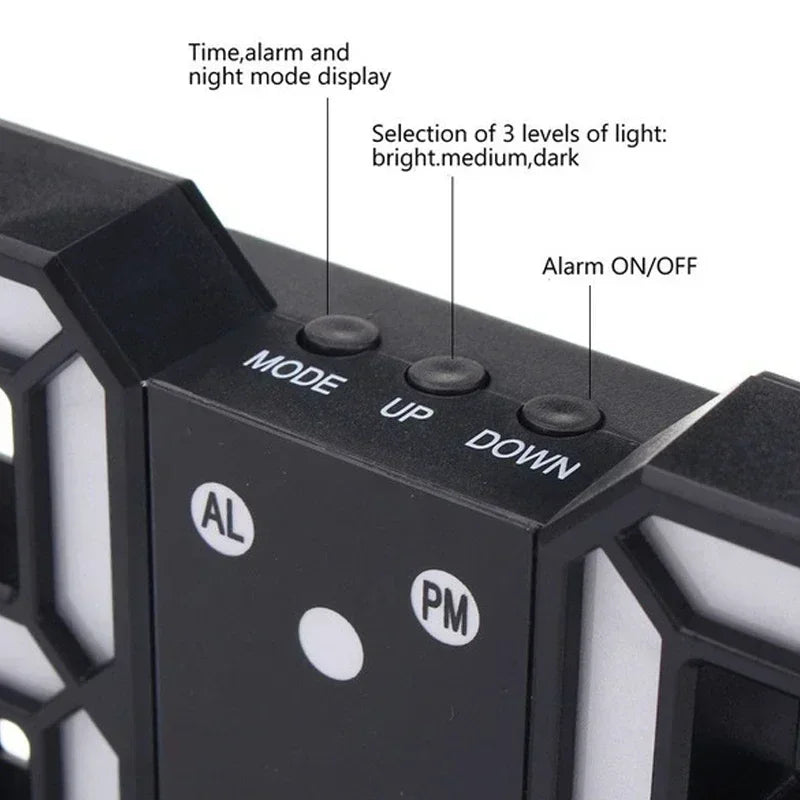 Modern LED Alarm Clock for Bedroom - Adjustable positioning