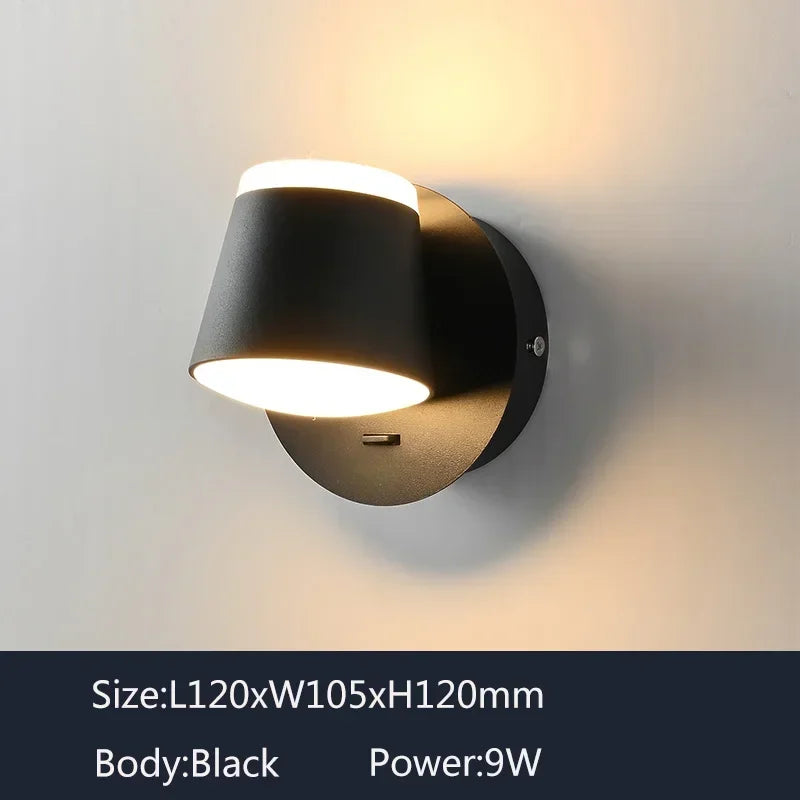Minimalist Wall Sconce for Bedroom - Aluminum build