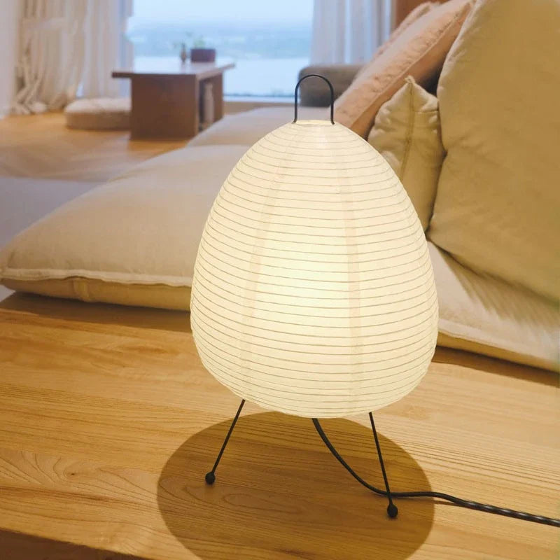 Minimalist Table Lamp for Bedroom - Paper lampshade