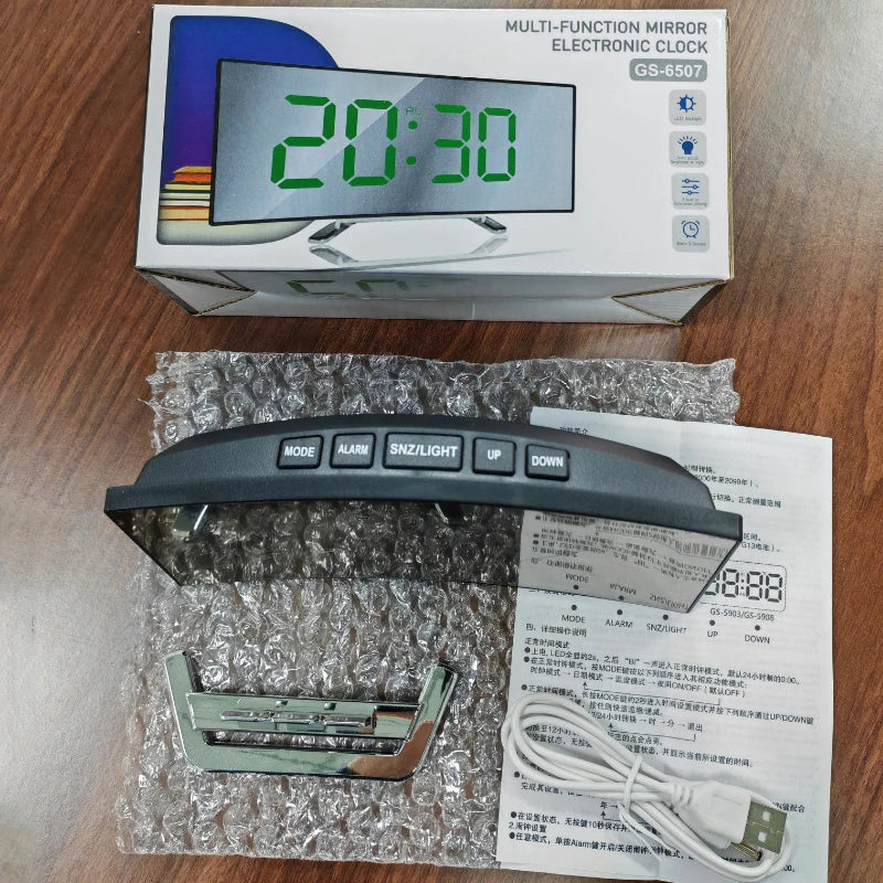 Modern LED Alarm Clock for Home - Easy-Read Large Display & Clean Minimalist Face