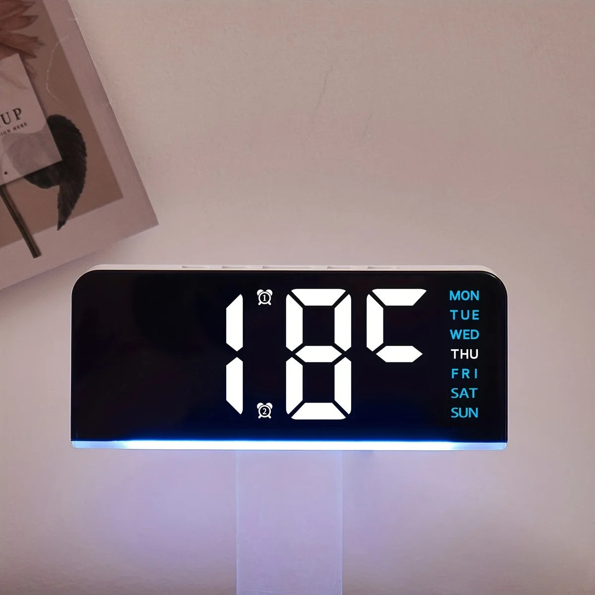 Modern LED Alarm Clock for Home - USB powered & Adjustable positioning
