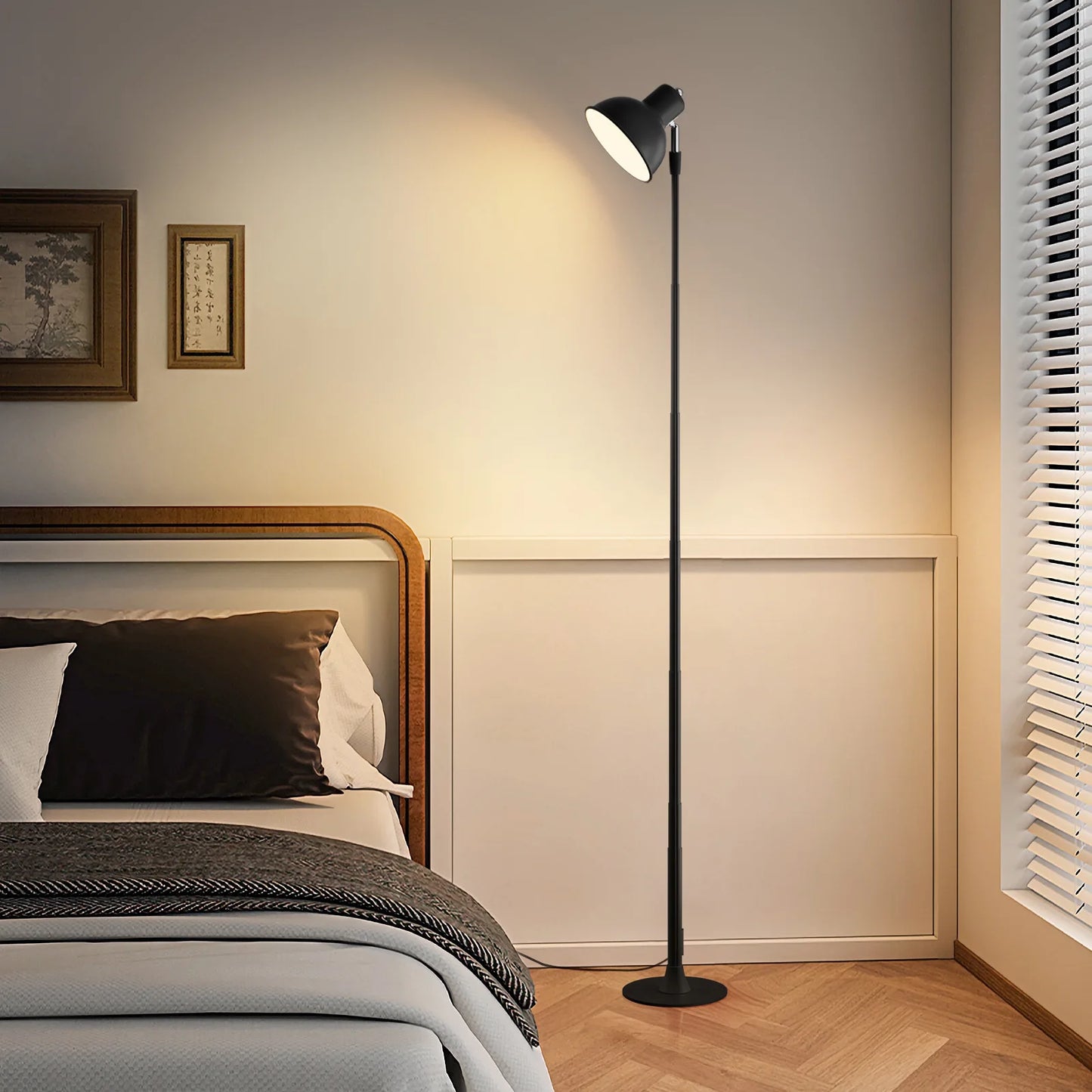 Modern Floor Lamp for Bedroom - USB powered & Stepless dimmable